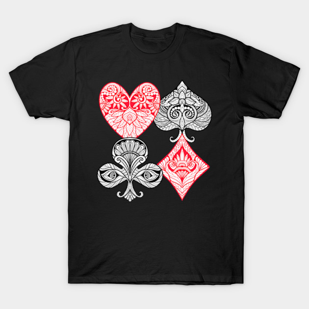 Decorative Playing Card Suits Playing Cards TShirt TeePublic